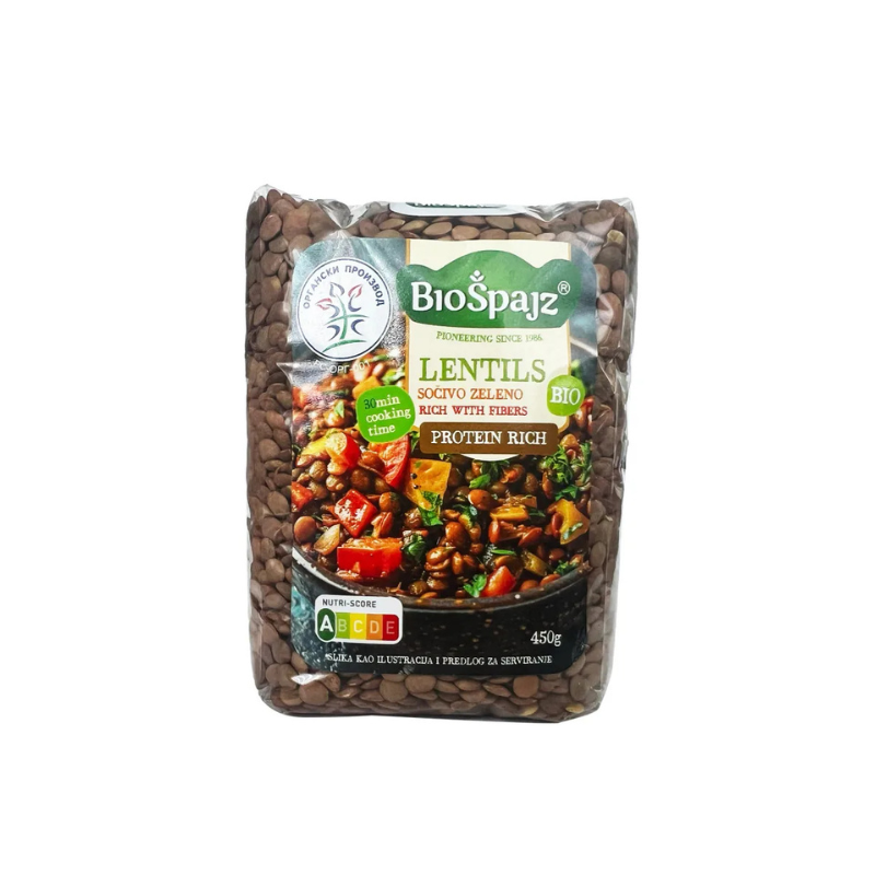 lentilsss Zeleno sočivo organsko 450g - Slika 1